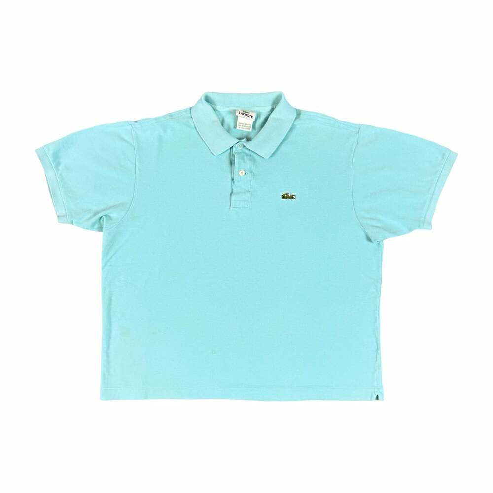 Distressed Lacoste Women’s Light Blue Piqué Cotton Polo Shirt Embroidered Logo 6